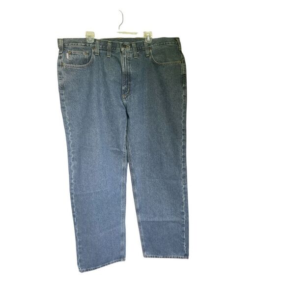 NWT Carhartt Men’s Straight Leg Relaxed Fit Jeans 44x32 - Picture 1 of 14